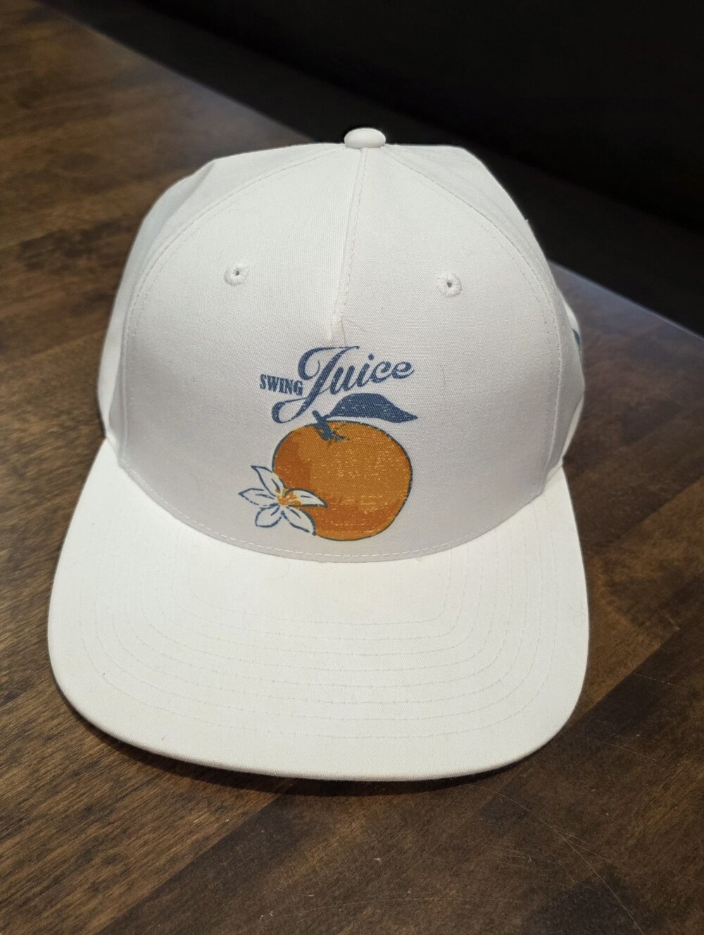 NWOT Swing Juice White Snapback Hat Orange Fruit